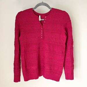 Sezane Fuchsia Knit Sweater